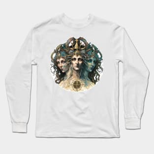 Hecate Triformus - The Goddess of Witchcraft Long Sleeve T-Shirt